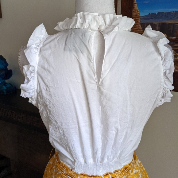 Anthropologie Girls fromSavoy Bird Ruffle Dress 10 - Picture 7 of 9